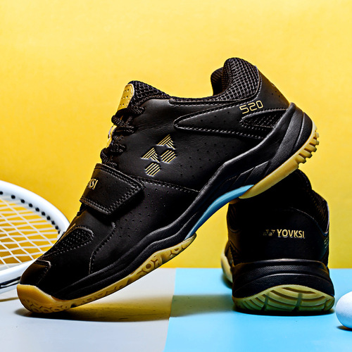  new badminton shoes for men, black fashionable couple sports shoes, high quality non-slip badminton shoes