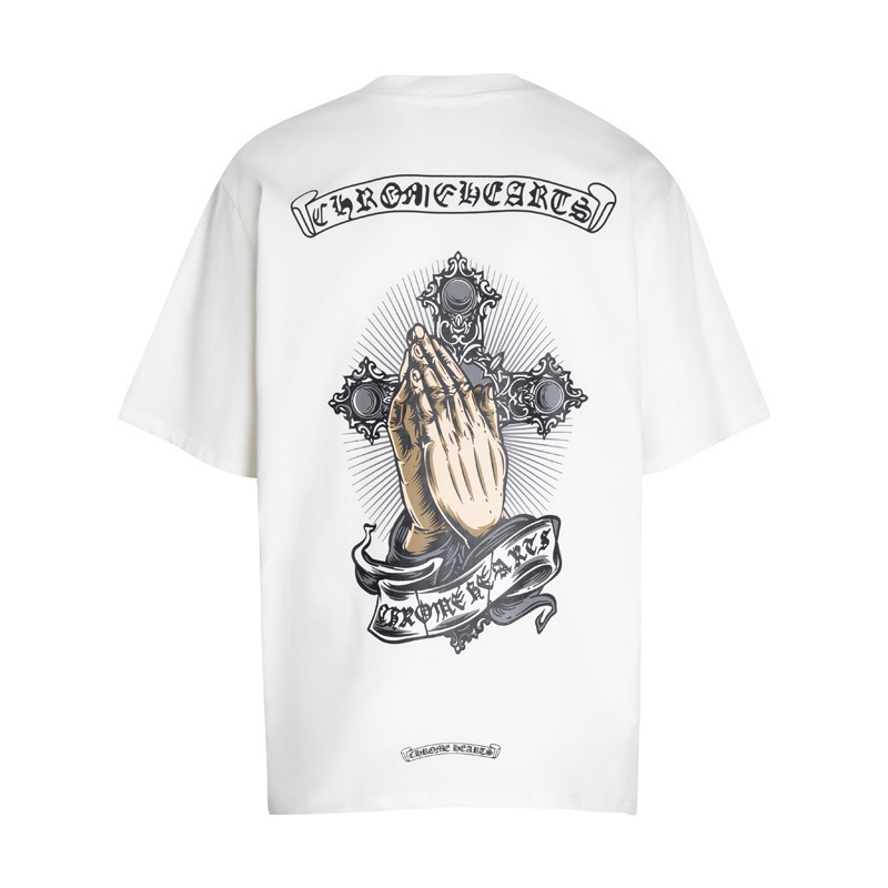 クロムハーツ カラークロスプリント半袖Tシャツ 男女兼用 25クロスボーダー 正規版|undefined