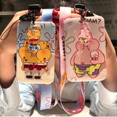 Spongebob card holder work ID holder student campus meal card subway access control lanyard meal card ID card