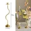 37cm high (gold iron candlestick)