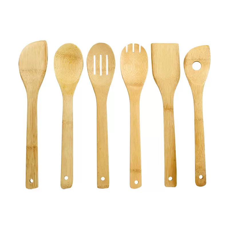 阿里山竹铲勺套装 竹铲不粘锅无漆6件套锅铲logo勺锅铲跨境亚马逊