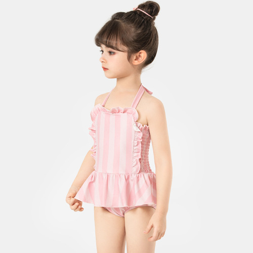 Momasong children's swimsuit ins girls Japanese one-piece baby style swimsuit little girl vacation swimsuit