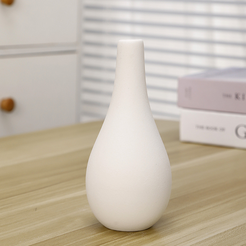 Jarrón de cerámica estilo nórdico para decoración del hogar arreglos florales y flores secas