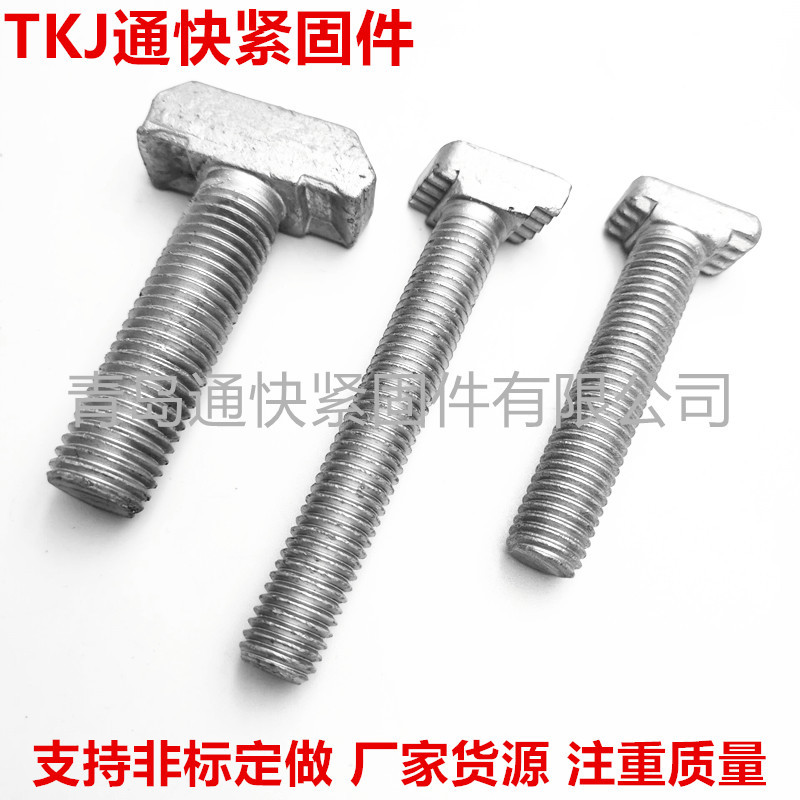 热镀锌T型螺栓 地铁预埋槽道T形螺栓 高铁哈芬槽螺栓厂家非标定做