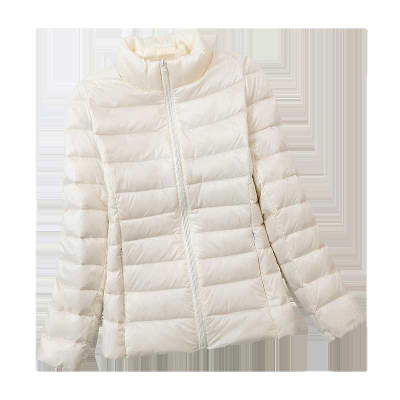 Abbigliamento da uomo Nuovo Giacca in cotone di seta Donna Corto Autunno e inverno Nuova moda Collo alto Leggero Caldo Cappotto Tops_voghion.com