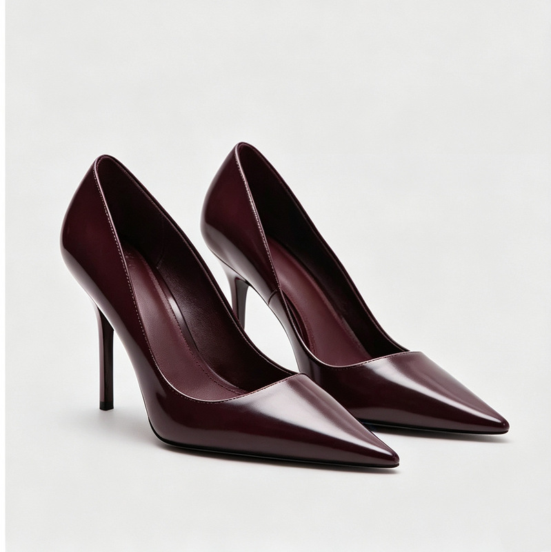 MNG Mango 2026 Autumn New Collection: European and American Style High Heels for Women, Elegant and Chic Pointed-Toe Stiletto Pumps in Patent Leather MNG Mango 2026 Autumn New Collection: European and American Style High Heels for Women, Elegant and Chic Pointed-Toe Stiletto Pumps in Patent Leather