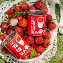 家家红新鲜糖水荔枝罐头300g水果罐头休闲零食即食商用奶茶原料