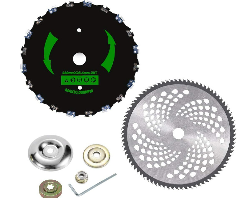 Venta directa de fábrica Placa de cadena cabeza de hierba 20 dientes cuchillo placa Cadena de 9 pulgadas hoja dentada cabeza de hierba accesorios cortacésped