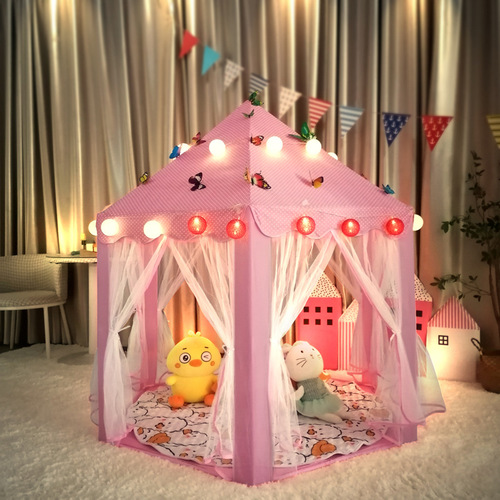Amazon Kids' Tent Playhouse Indoor and Outdoor Toys Castle for Boys and Girls Princess Little House Hexagonal Tent