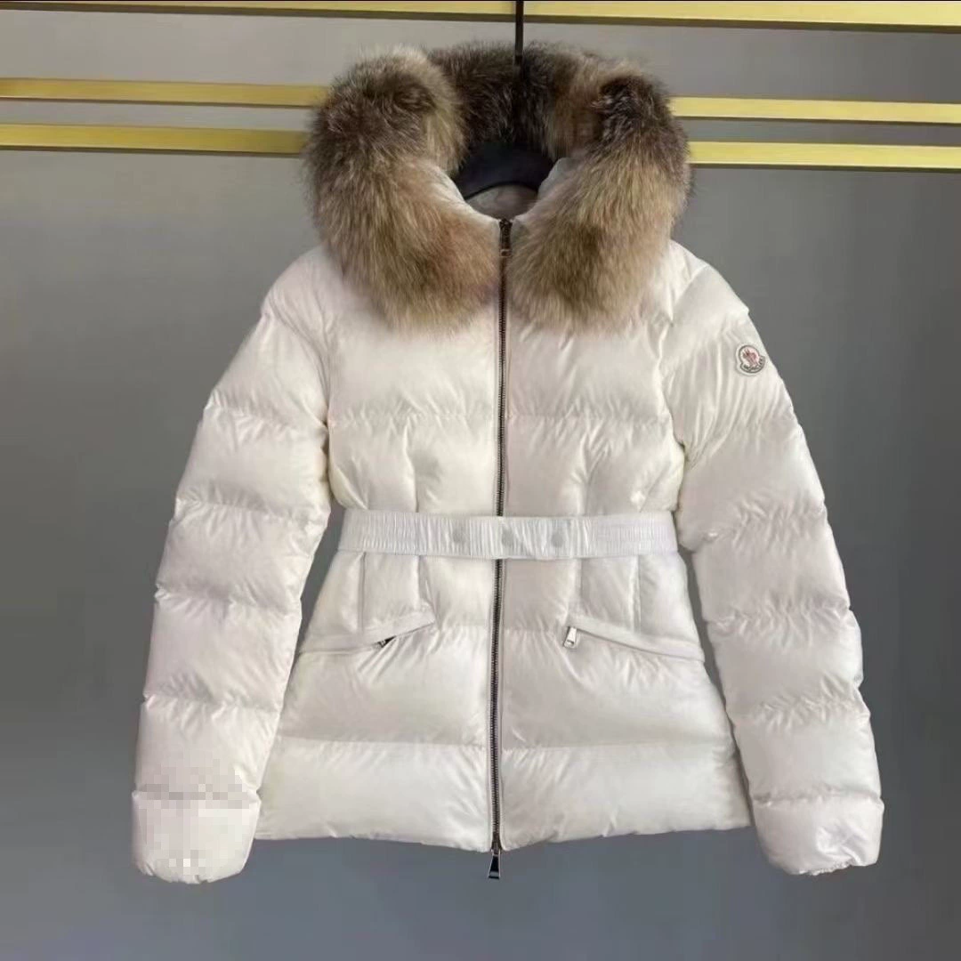 Down jacket, velvet fitted brace, duck down, increased thickness, slim fit