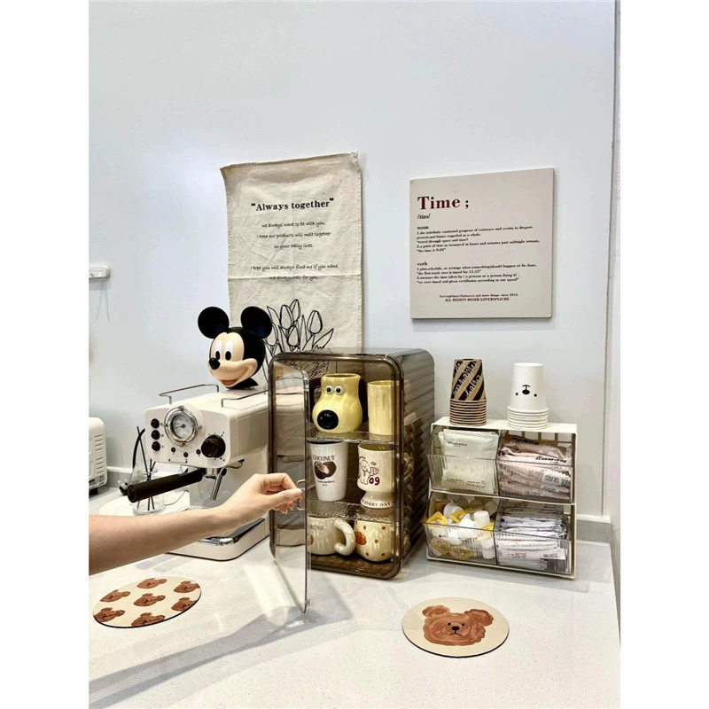 Микки прозрачный стакан для воды подставка для чайного набора