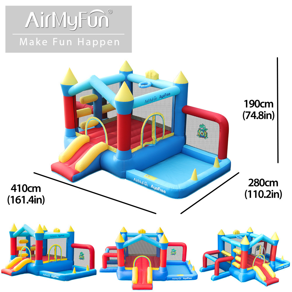 AMF inflatable castillo infantil inflatable casero cama trampolín interior y exterior castillo infantil casero inflatable tobogan