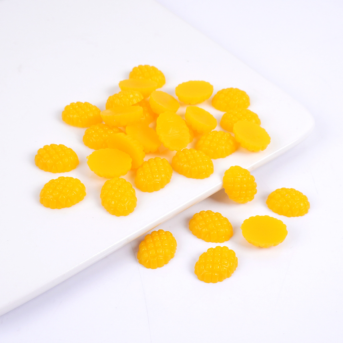 Simulated Mini Mango Pieces and Pineapple Pieces DIY Handmade Cream Glue Clay Accessories Miniature Food Toys Small Fruit Ornaments