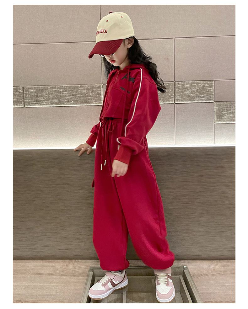 Set Autumn 2024 New Middle and Big Childen's Fashionable Dance Little Gils' Sping Clothing Explosive Steet_voghion.com