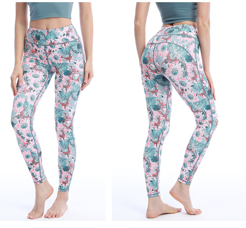 Spot printing striped yoga pants nihaostyles clothing wholesale NSXPF70739