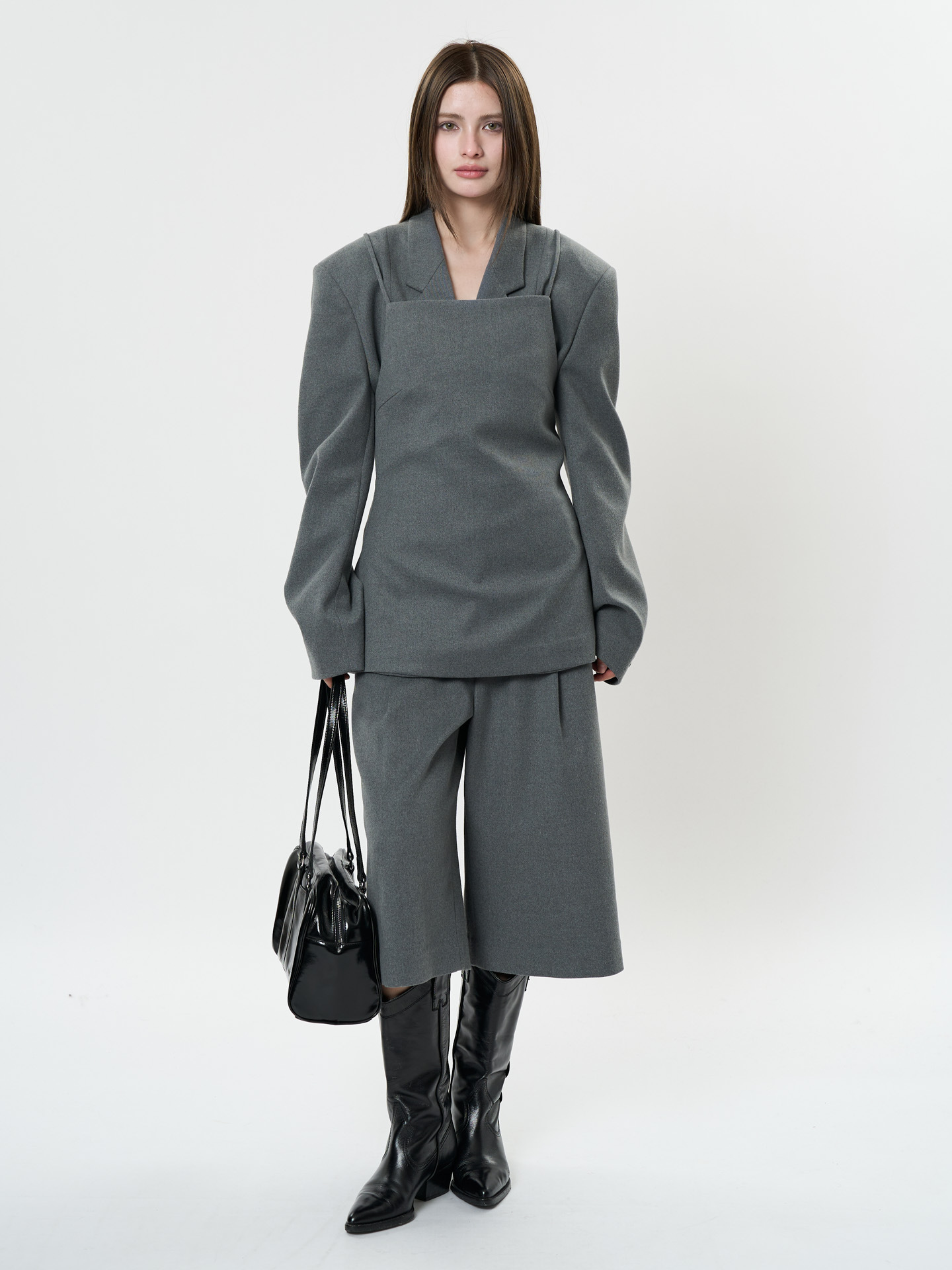 Women's Oversized Wide Shoulder Blazer For Casual Smart Styling_voghion.com