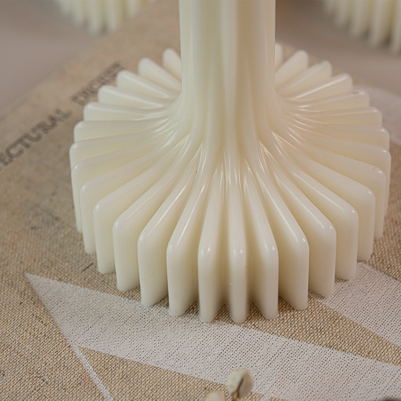 ins rayas verticales barra larga vela leche blanca atmósfera francesa retro decoración de escritorio accesorios de alta calidad venta caliente