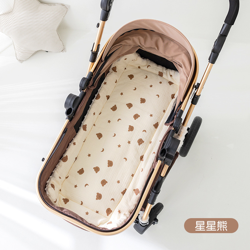 宝宝推车垫子初生批发柔软舒适遛娃加厚豆豆绒推车通用棉垫代发|undefined