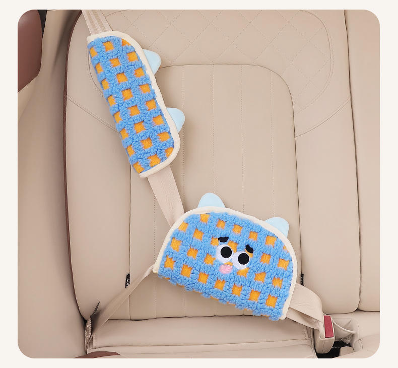 Car Seat Belt Shoulder Protector Kidsren's Anti-Stranglehold Limit Fixed Adjuster Car Rear Seat Belt Protective Cover