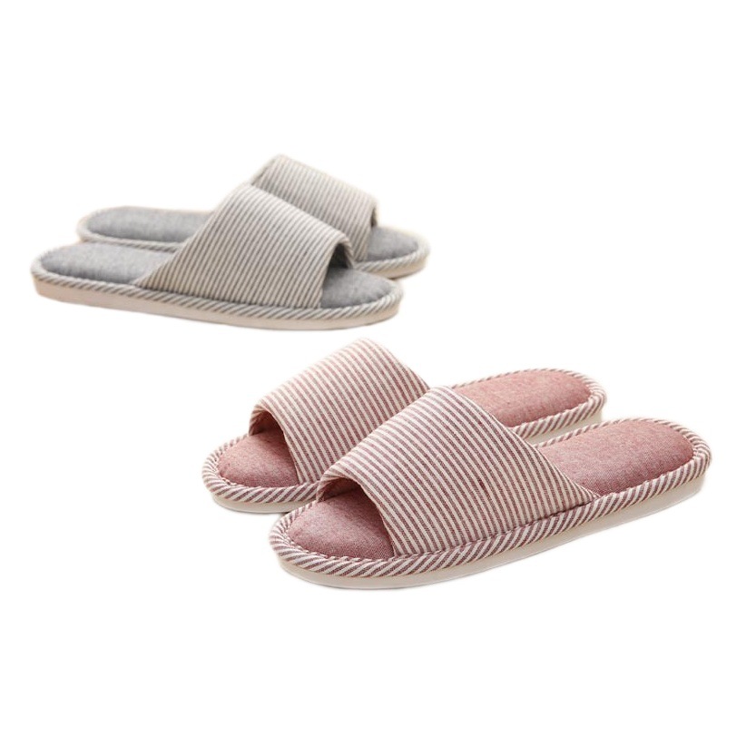 Primavera y otoño pareja Zapatillas de algodón ropa de verano de las mujeres casa interior piso de madera inferior suave zapatos antideslizantes casuales OFERTA ESPECIAL