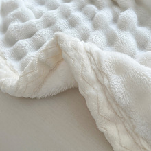 泡泡仿兔绒毛毯珊瑚绒休闲毯四季沙发盖毯单层双面绒法兰绒空调毯