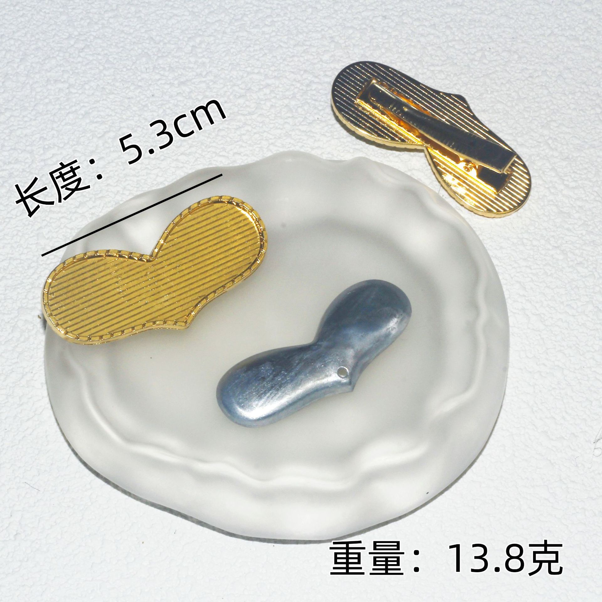 Song Jin clip de cabello soporte inferior accesorios DIY material de borde nuevo estilo chino joyería para el cabello clip de cabello