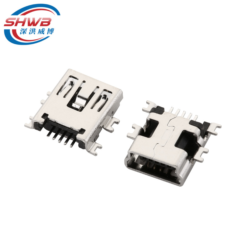MINI USB 5P/F base B type sink plate patch MINI miniUSB5Pin socket SMT sink plate socket MINI USB 5P/F base B type sink plate patch MINI miniUSB5Pin socket SMT sink plate socket