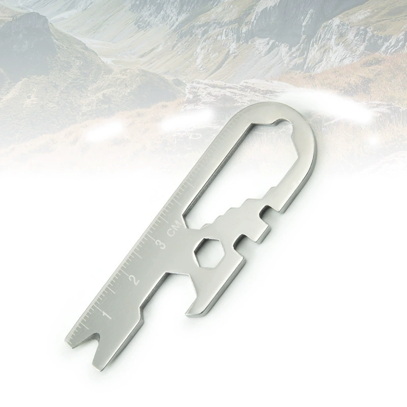 Производитель Многофункциональный маленький гаечный ключ из нержавеющей стали инструмент карта креативный ключ для открывания бутылок портативный инструмент EDC на открытом воздухе