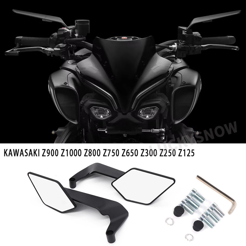 Suitable for Kawasaki Z900 Z650 Z1000 Z800 invisible adjustable wing rearview mirror motorcycle rearview mirror Suitable for Kawasaki Z900 Z650 Z1000 Z800 invisible adjustable wing rearview mirror motorcycle rearview mirror