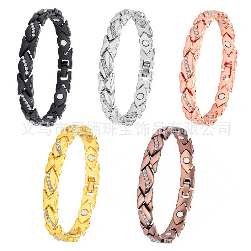 Cross-Border Retro Geometric Rhinestone Bracelet Zinc Alloy Electroplating Handmade Men's Square Jewelry Wholesale Jewelry European and American Style