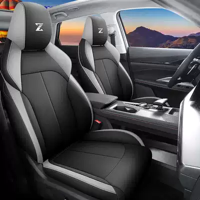 Modelə uyğun (Original) oturacaq örtükləri — Oushang Z6 Blue Whale Edition/Smart Electric - black-and-gray-standard-version-note-the-model-year-front-row-fully-covered-rear-row-partially-covered