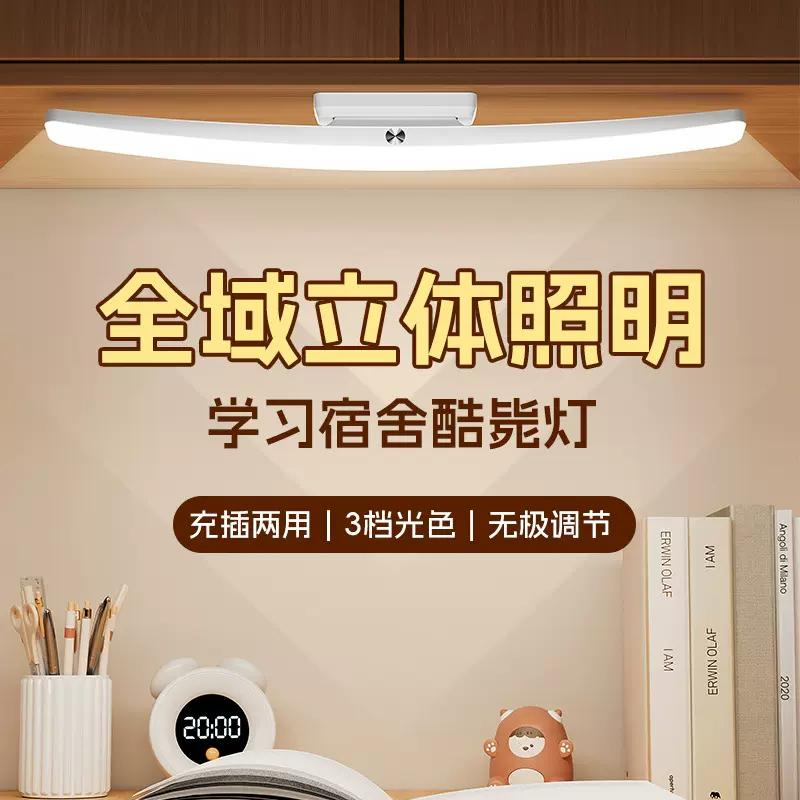 led护眼酷毙灯充电插电小夜灯宿舍学习专用可调亮度遥控阅读台灯