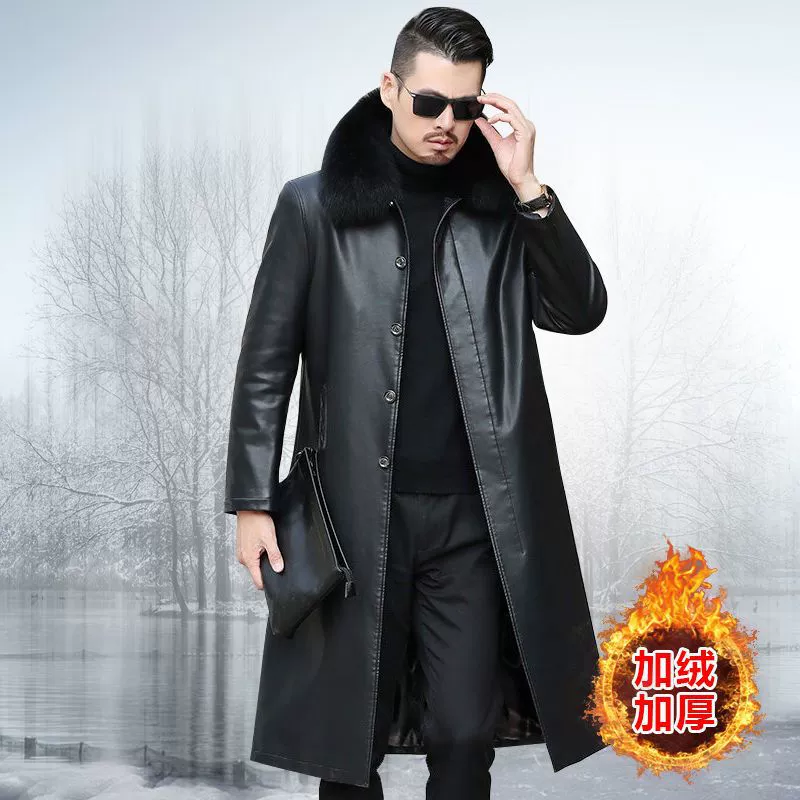 Long warm trench coat, down jacket, for middle age, maxi length