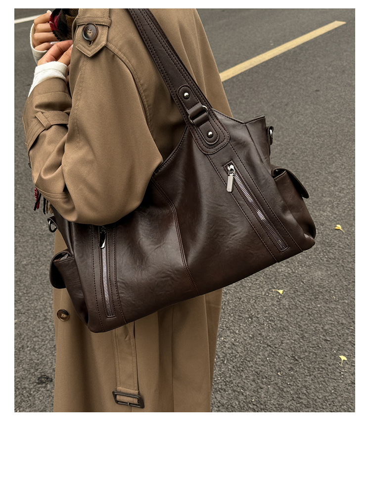 Vintage Damentasche Für Den Alltag Große Schultertasche Shopper_voghion.com