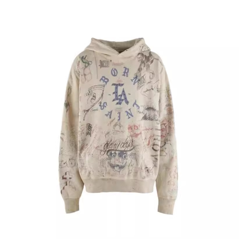 Felpa unisex con stampa effetto scheletro e strass effetto vintage lavato_voghion.com