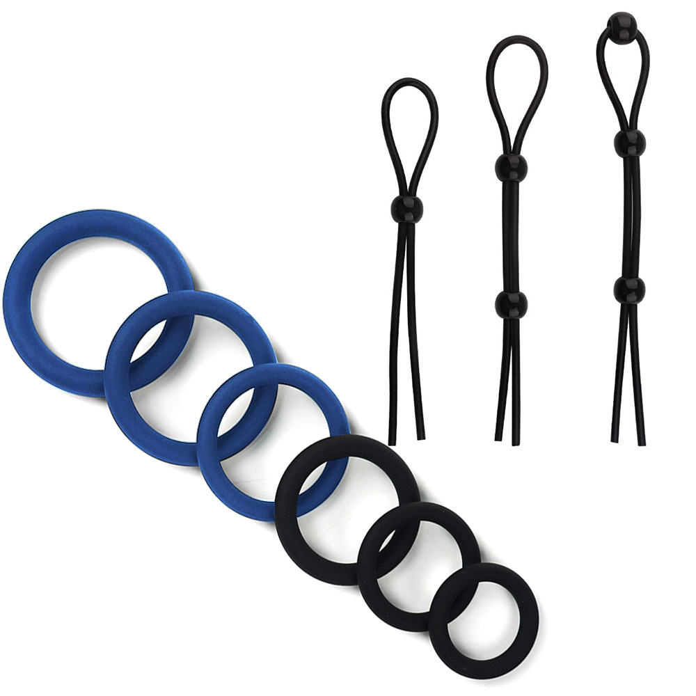 Anillo de bloqueo masculino anillo de prepucio anillo de silicona anillo de pene coqueteo sexual adulto productos sexuales fábrica directa