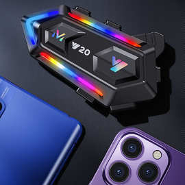 RGB炫彩灯摩托车头盔蓝牙耳机Y20防水适用多类型头盔软麦硬麦可选