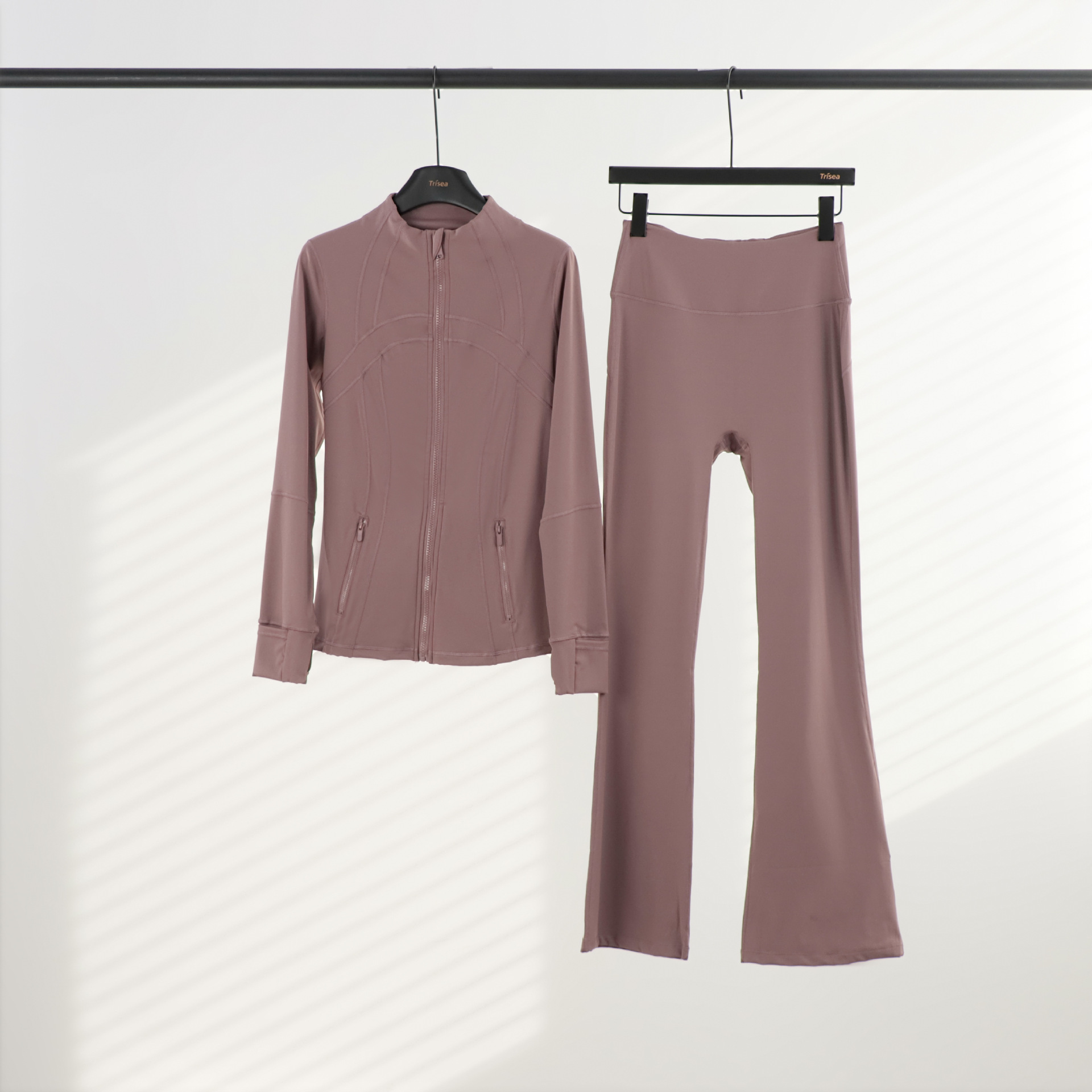 LULU chaqueta de cuello de喇叭 con cremallera, chaqueta de cuerpo, chaqueta de yoga elástica, mujer