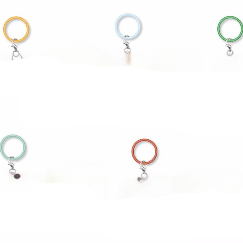 Colorful O-Rings, Lobster Clasp Colorful Silicone Rings, Various Color Keychains, Lobster Clasp Silicone Rings