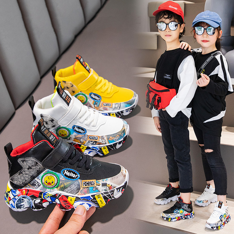 Comfortable low breathable autumn running sneakers for boys
