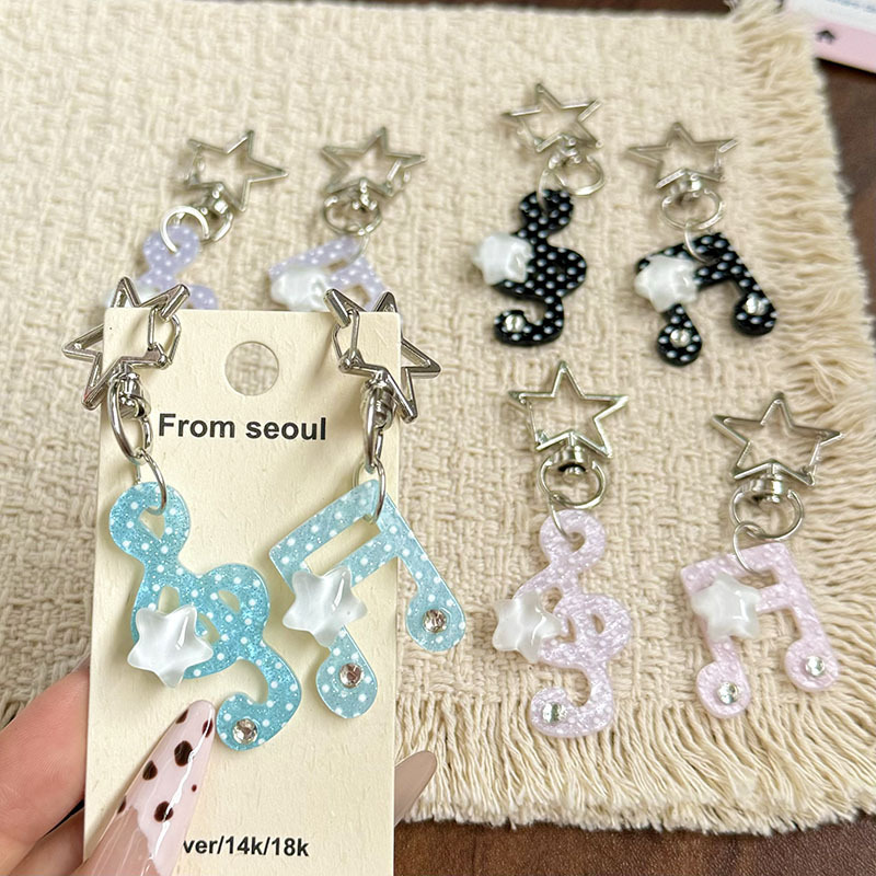 Angel wings, musical notes, cute and fun vintage musical notes, wings, stars, polka dots, stripes, pendant, bag keychain Angel wings, musical notes, cute and fun vintage musical notes, wings, stars, polka dots, stripes, pendant, bag keychain