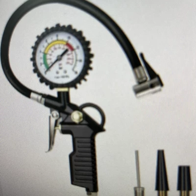 High-Precision Tire Pressure Gauge with Pressure Meter, Air Gun, Inflator Nozzle, Inflator Head, Car Tire Pressure Monitor