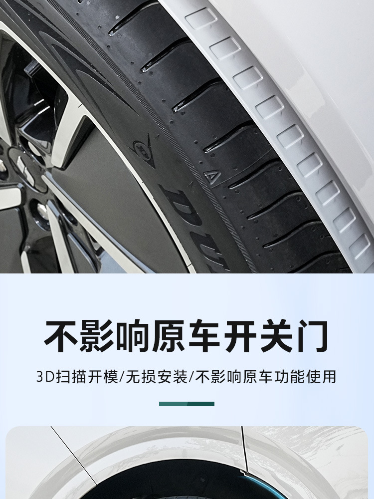 24/25 Model Li Auto I6I8L6L7 Rear Door Liner Mudguard Mudflap No-Drill Rear Tire Upgrade Special