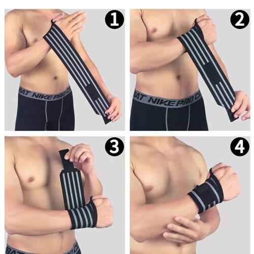 Wristband fitness wrap bandage adjustable strap wrist arm anti-sprain men's and women's strength training weightlifting deadlift