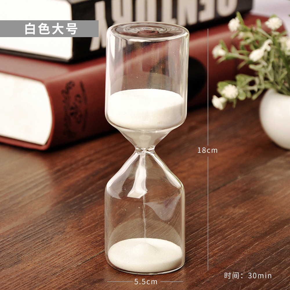 Creativo 5 15 30 minutos reloj de arena cilíndrico regalos de cumpleaños temporizador reloj de arena de vidrio decoración para el hogar