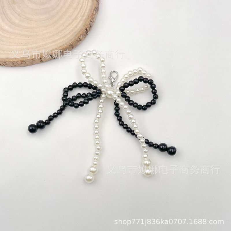 韓国ジュエリーインファッションリボンパール携帯電話吊りチェーンバッグキーホルダーアクセサリーヘアアクセサリーデザイン女の子|undefined