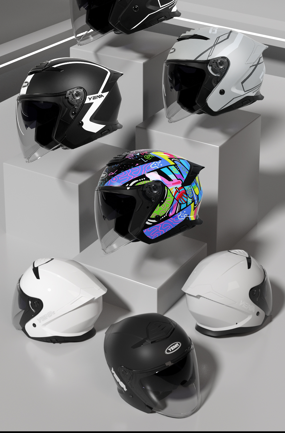 3C Certified Electric Motorcycle Helmet for Men and Women, Winter Full-Face Helmet, Pedal Three-Quarter Motorcycle, All-Season Half-Face Helmet