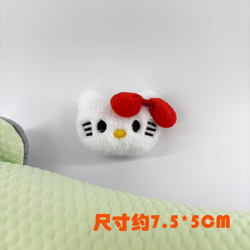 卡通毛绒猫头蝴蝶结小猫胸针配饰头饰服饰包包鞋袜半成品铺料配件|undefined