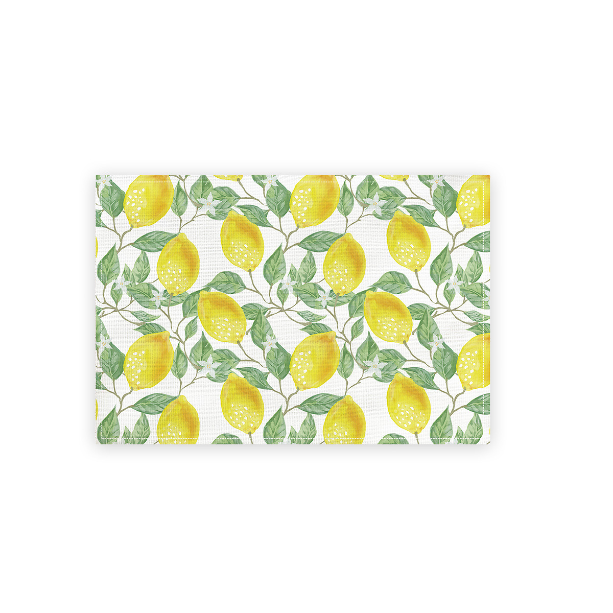 Hojas de eucalipto limón mantel de lino de una sola capa de Mantel de mesa de tela pastoral fresca montaña estera de aislamiento antideslizante lavado