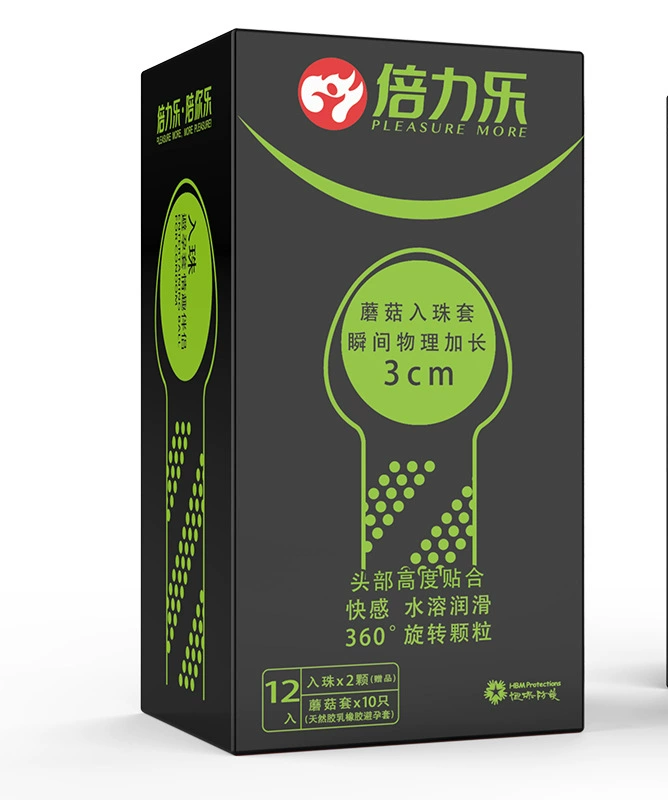 Гель Hyaluronic acid Condom black diamond large flower oil vibration thin thorn set wolf teeth finger cover